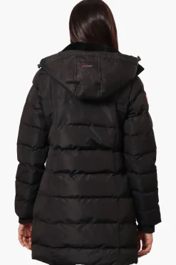 Canada Weather Gear 3/4 Length Bubble Parka Jacket - Black