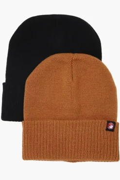 Canada Weather Gear 2 Pack Ribbed Hat - Brown
