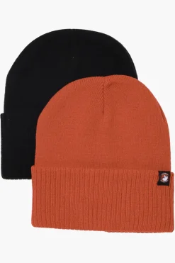 Canada Weather Gear 2 Pack Ribbed Hat - Red