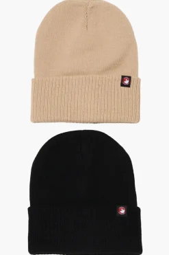 Canada Weather Gear 2 Pack Ribbed Hat - Beige