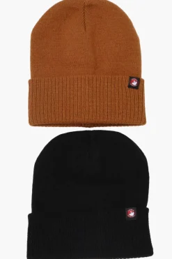 Canada Weather Gear 2 Pack Ribbed Hat - Brown