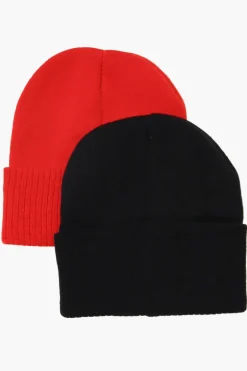 Canada Weather Gear 2 Pack Ribbed Hat - Red