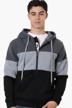 Canada Weather Gear 1/2 Zip Colour Block Hoodie - Grey