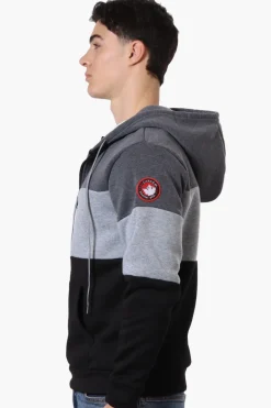 Canada Weather Gear 1/2 Zip Colour Block Hoodie - Grey