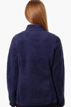 Canada Weather Gear 1/4 Zip Sherpa Pullover Sweater - Navy