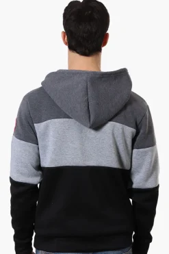 Canada Weather Gear 1/2 Zip Colour Block Hoodie - Grey