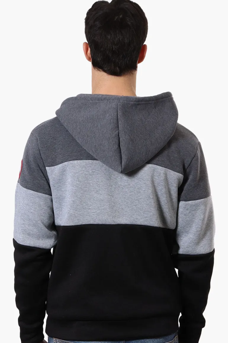 Canada Weather Gear 1/2 Zip Colour Block Hoodie - Grey