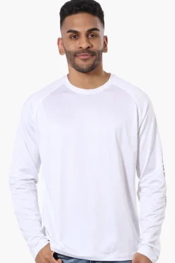 Canada Weather Gear Athletic Logo Sleeve Long Sleeve Top - White