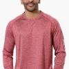 Canada Weather Gear Athletic Logo Sleeve Long Sleeve Top - Burgundy