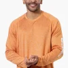 Canada Weather Gear Athletic Logo Sleeve Long Sleeve Top - Orange
