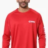 Canada Weather Gear Athletic Chest Logo Long Sleeve Top - Red