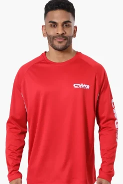 Canada Weather Gear Athletic Chest Logo Long Sleeve Top - Red