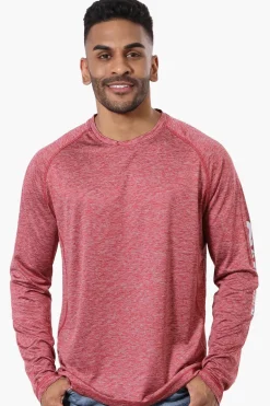 Canada Weather Gear Athletic Logo Sleeve Long Sleeve Top - Burgundy
