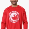Canada Weather Gear Athletic Chest Logo Long Sleeve Top - Red
