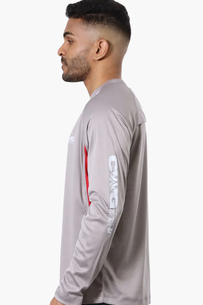 Canada Weather Gear Athletic Chest Logo Long Sleeve Top - Grey