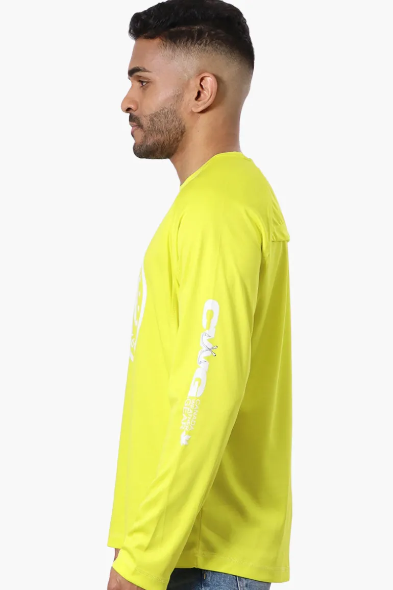 Canada Weather Gear Athletic Chest Logo Long Sleeve Top - Yellow