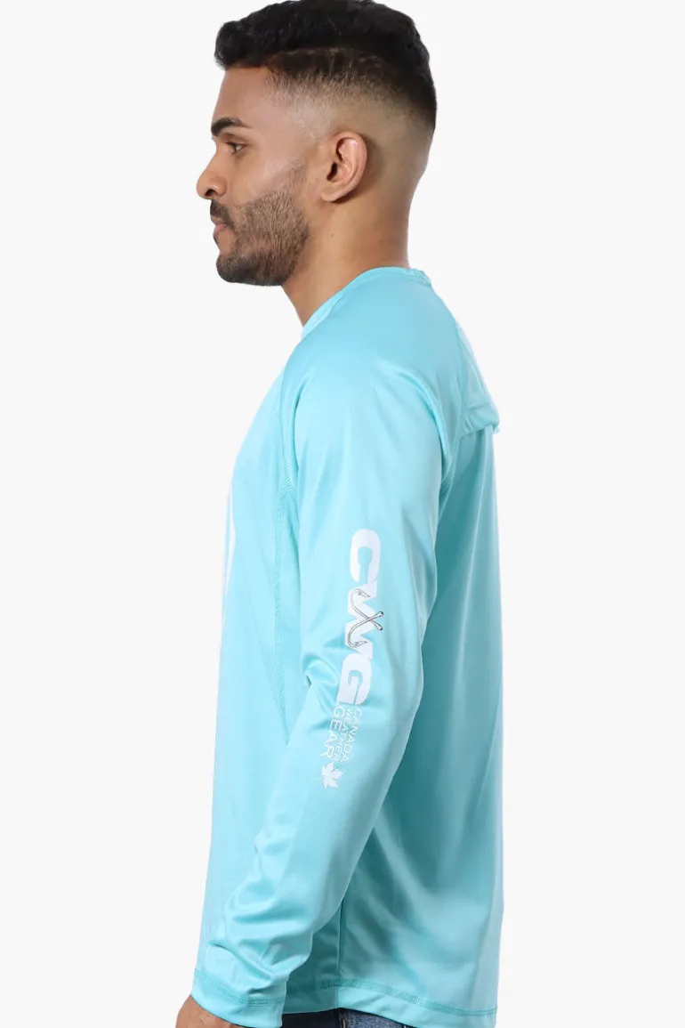 Canada Weather Gear Athletic Chest Logo Long Sleeve Top - Aqua