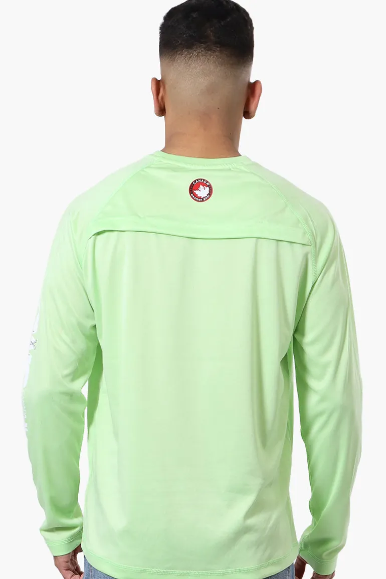 Canada Weather Gear Athletic Chest Logo Long Sleeve Top - Green