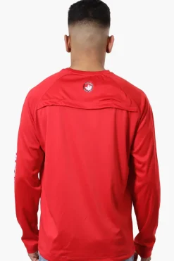 Canada Weather Gear Athletic Chest Logo Long Sleeve Top - Red