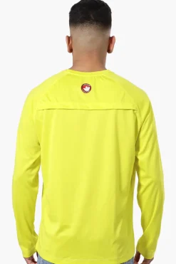 Canada Weather Gear Athletic Chest Logo Long Sleeve Top - Yellow