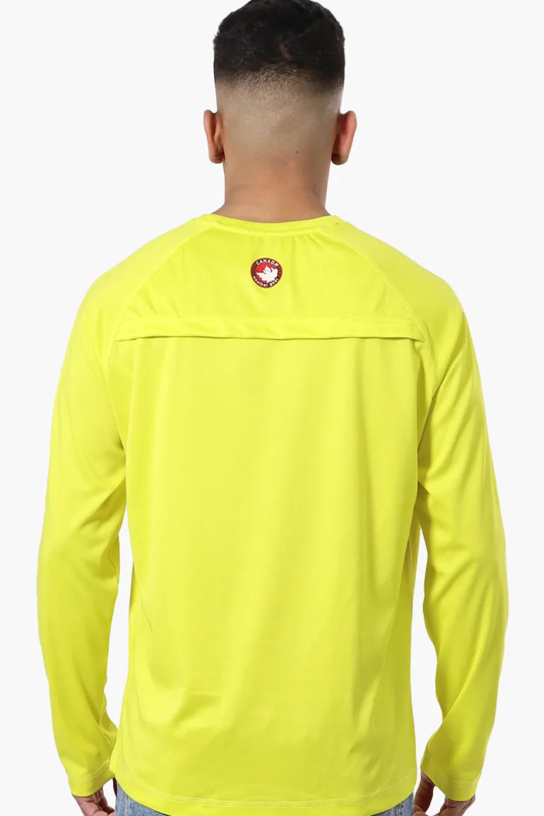 Canada Weather Gear Athletic Chest Logo Long Sleeve Top - Yellow
