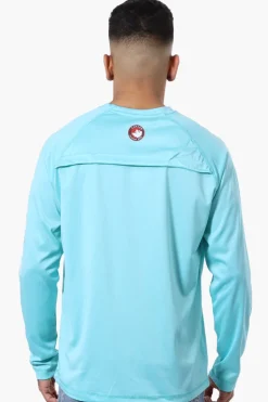 Canada Weather Gear Athletic Chest Logo Long Sleeve Top - Aqua