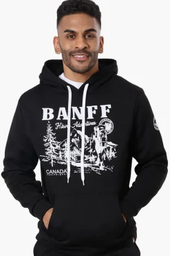 Canada Weather Gear Banff Print Hoodie - Black