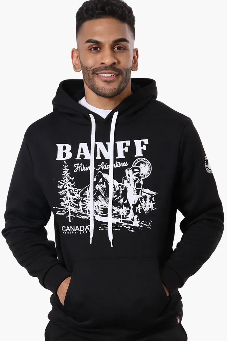 Canada Weather Gear Banff Print Hoodie - Black