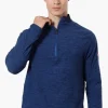 Canada Weather Gear Basic 1/4 Zip Long Sleeve Top - Navy