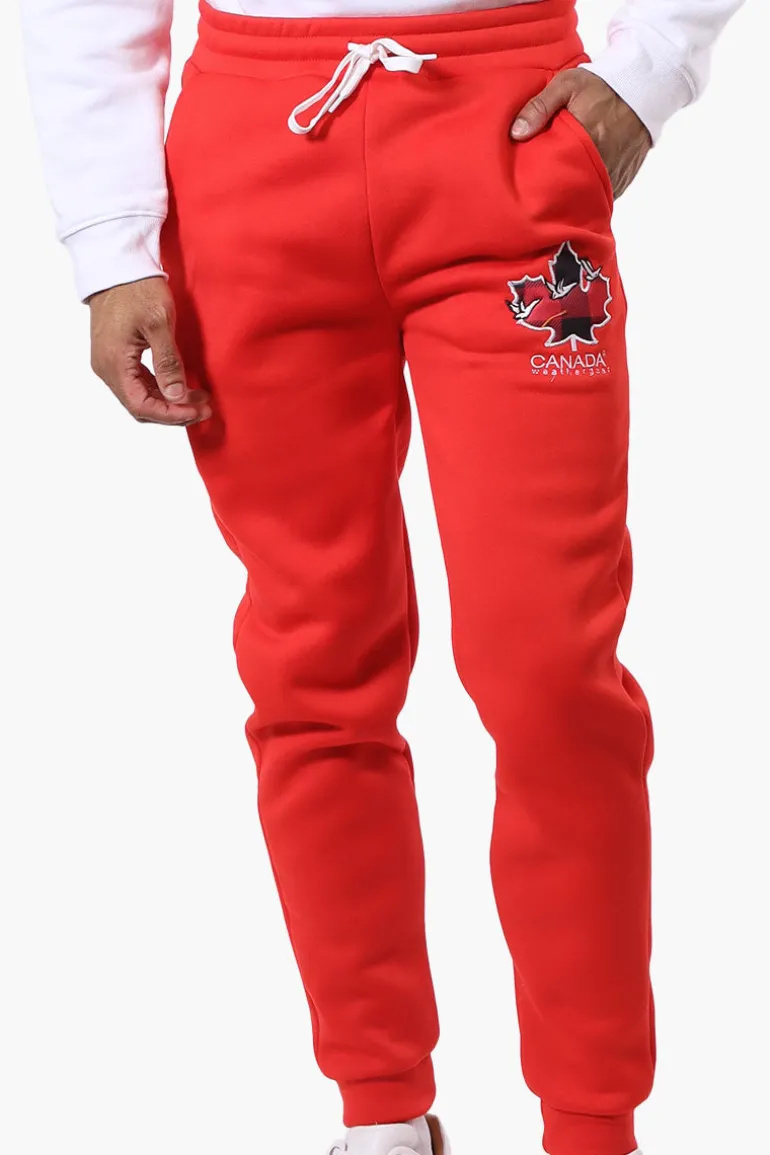 Canada Weather Gear Basic Tie Waist Joggers - Red