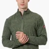 Canada Weather Gear Basic 1/4 Zip Long Sleeve Top - Olive