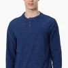 Canada Weather Gear Basic Henley Long Sleeve Top - Navy