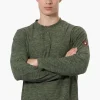 Canada Weather Gear Basic Henley Long Sleeve Top - Olive