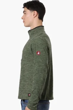 Canada Weather Gear Basic 1/4 Zip Long Sleeve Top - Olive
