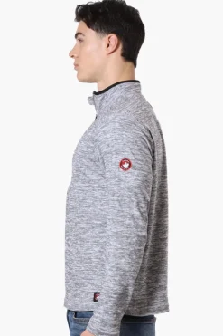 Canada Weather Gear Basic 1/4 Zip Long Sleeve Top - Grey