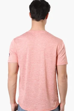 Canada Weather Gear Basic Henley Tee - Pink