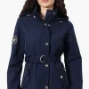 Canada Weather Gear Belted Soft Shell Lightweight Jacket - Navy