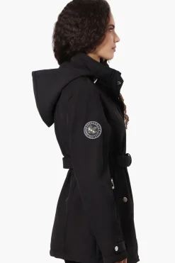 Canada Weather Gear Belted Soft Shell Lightweight Jacket - Black