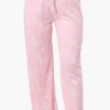 Canada Weather Gear Butterfly Pattern Wide Leg Pajama Pants - Pink