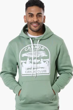 Canada Weather Gear Canoe Club Print Hoodie - Mint