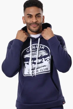 Canada Weather Gear Canoe Club Print Hoodie - Navy