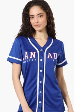 Canada Weather Gear Chest Logo Baseball Tee - Blue
