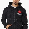 Canada Weather Gear Chest Logo Zip Up Hoodie - Black