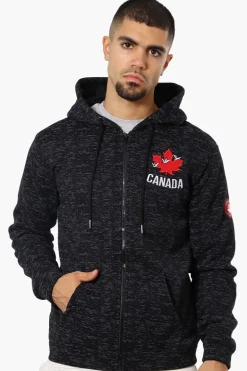 Canada Weather Gear Chest Logo Zip Up Hoodie - Black