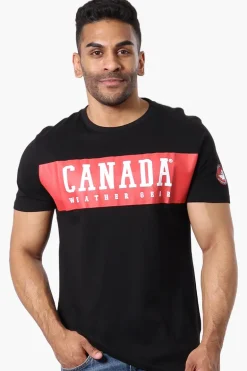Canada Weather Gear Chest Logo Print Tee - Black