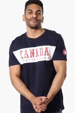 Canada Weather Gear Chest Logo Print Tee - Navy