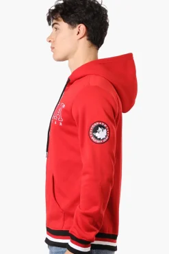 Canada Weather Gear Chest Logo Zip Up Hoodie - Red