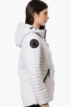 Canada Weather Gear Chevron Quilted Lightweight Jacket - Stone