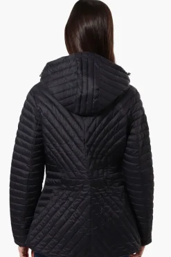 Canada Weather Gear Chevron Quilted Lightweight Jacket - Black
