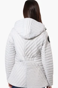 Canada Weather Gear Chevron Quilted Lightweight Jacket - Stone